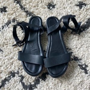 Black Strappy Platform Sandals